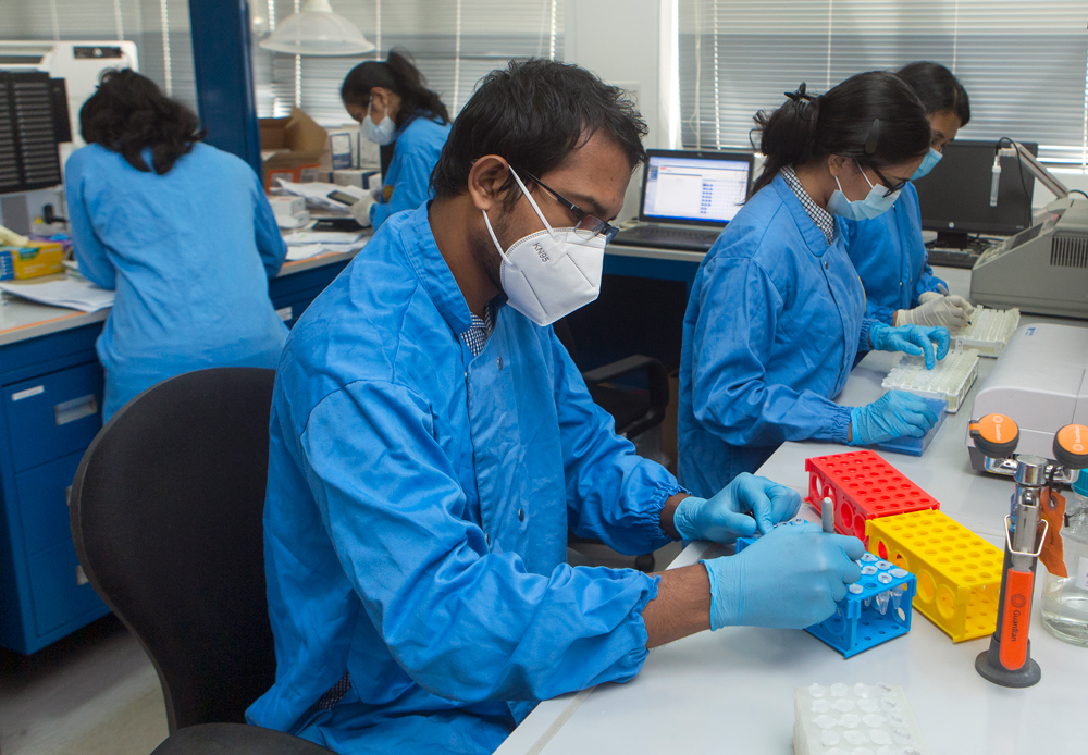 People working in a lab.